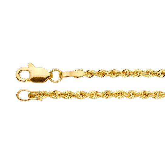 14K Yellow Gold 1.85mm Hollow French Rope Chain 18"