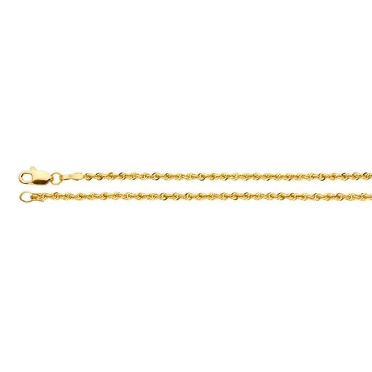 14K Yellow Gold 1.85mm Hollow French Rope Chain 18"