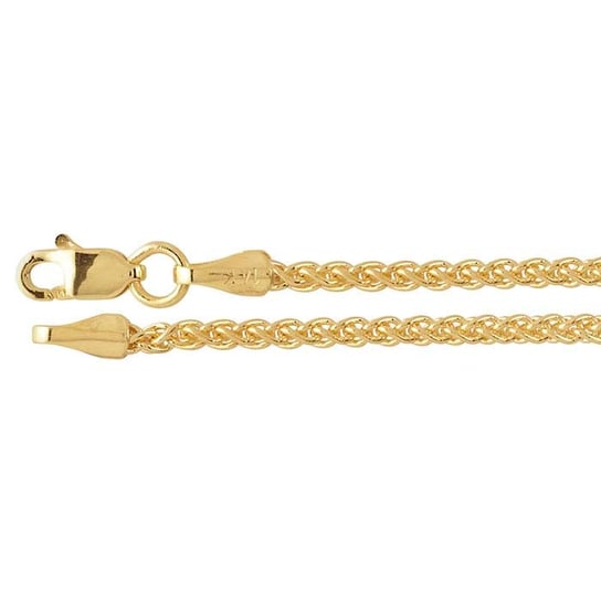 14K Yellow Gold Round Wheat Chain