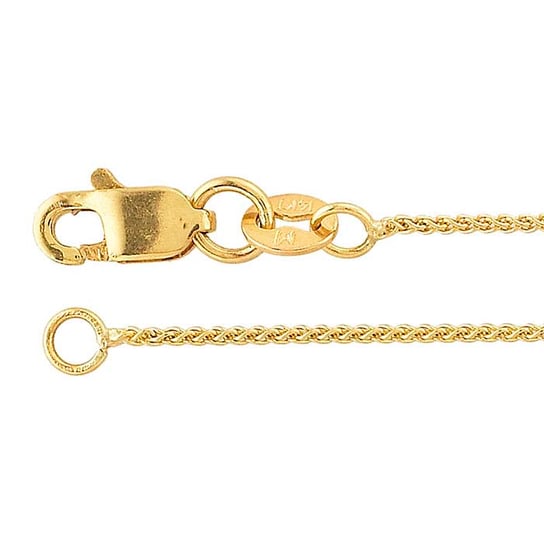 14K Yellow Gold Round Wheat Chain