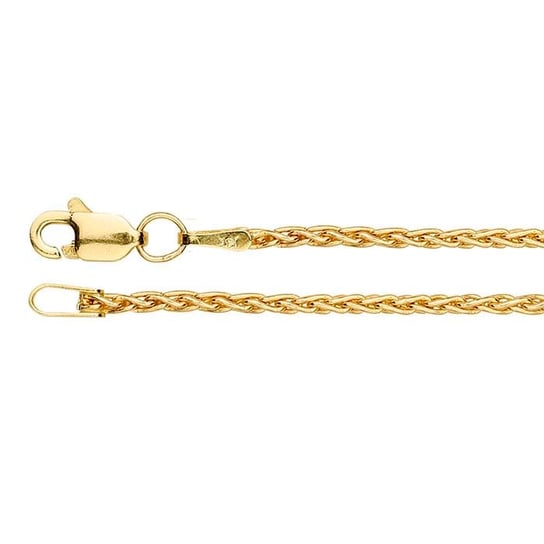 14K Yellow Gold Round Wheat Chain