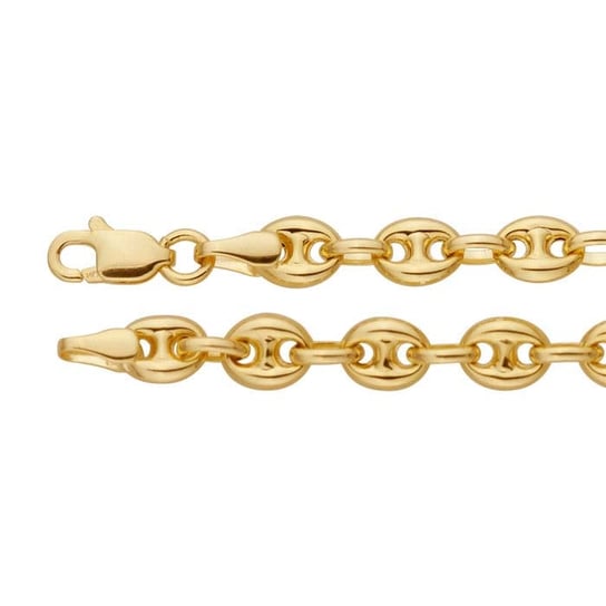 14K Gold 4.7mm Puffed Anchor Chain 18"