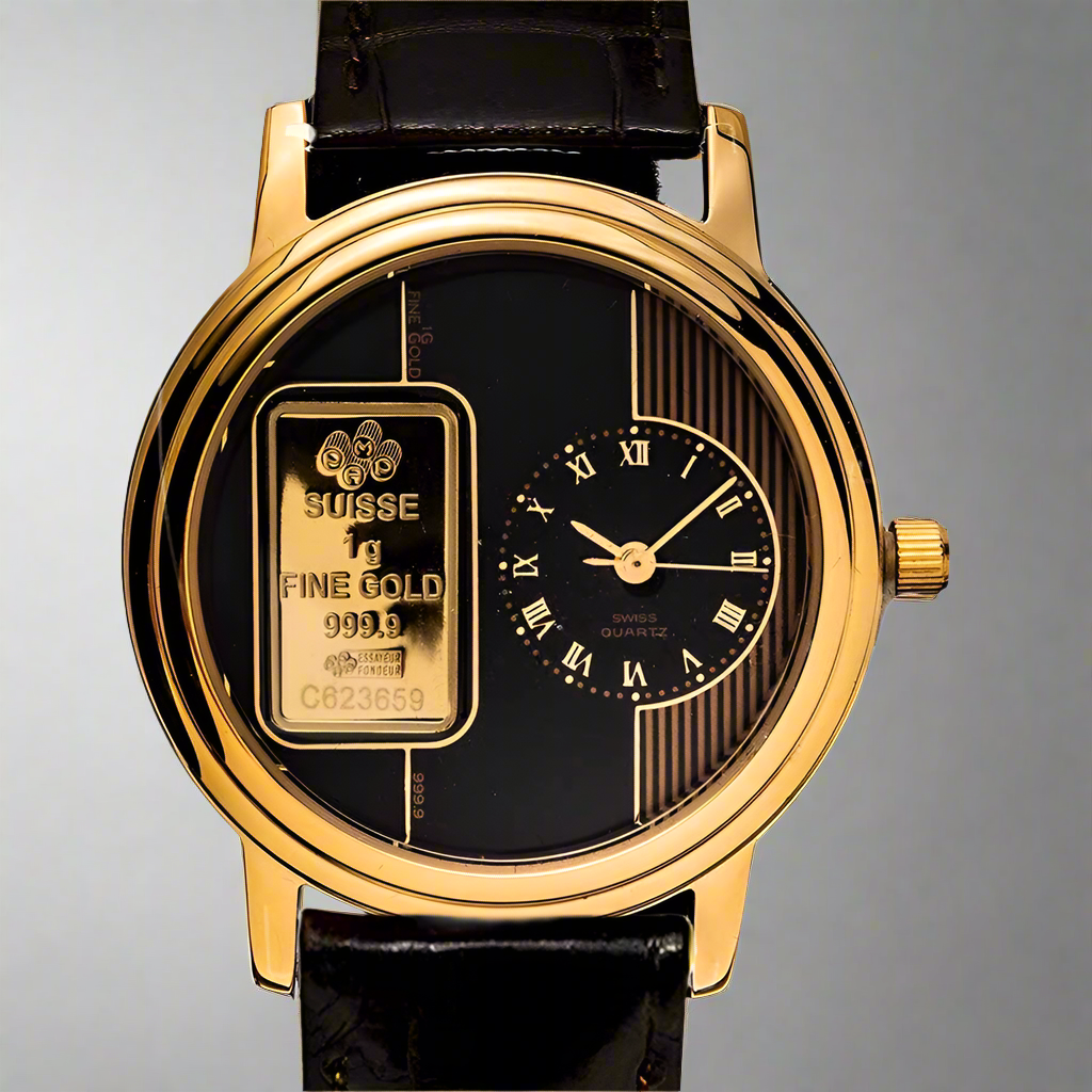 1 gram Gold Pamp Suisse Gold Tone Watch