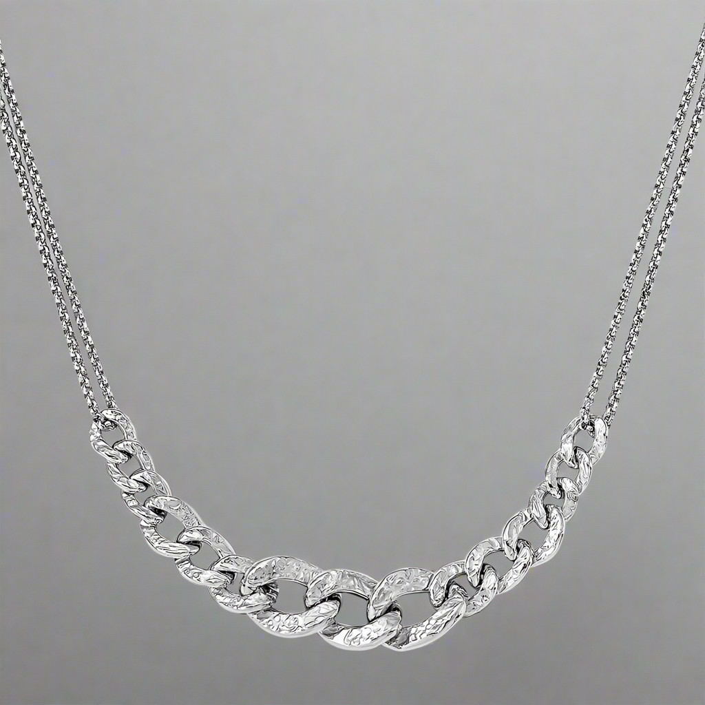 Sterling Silver RP Rolo Link Necklace, 19"