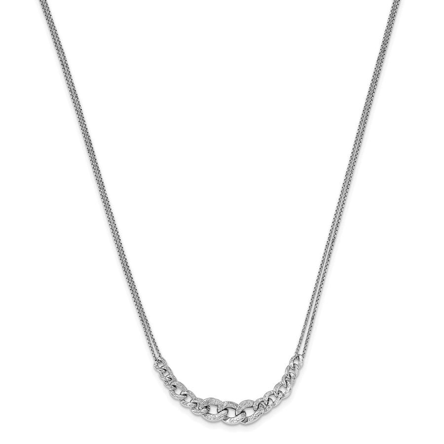 Sterling Silver RP Rolo Link Necklace, 19"